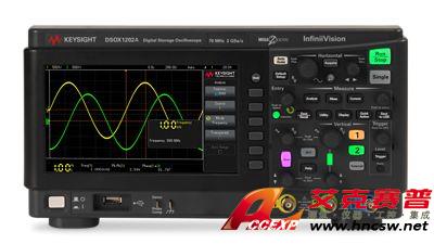 keysight是德 DSOX1202A 示波器：70/100/200 MHz，2 個模擬通道N